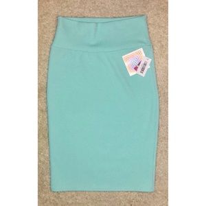NWT LuLaRoe Tiffany Blue Cassie Skirt